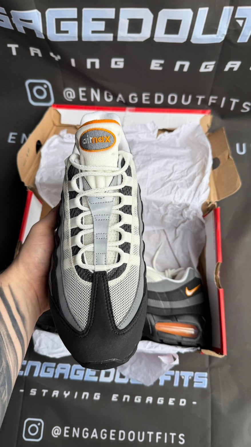 Nike Air Max 95 Black Orange UK 9