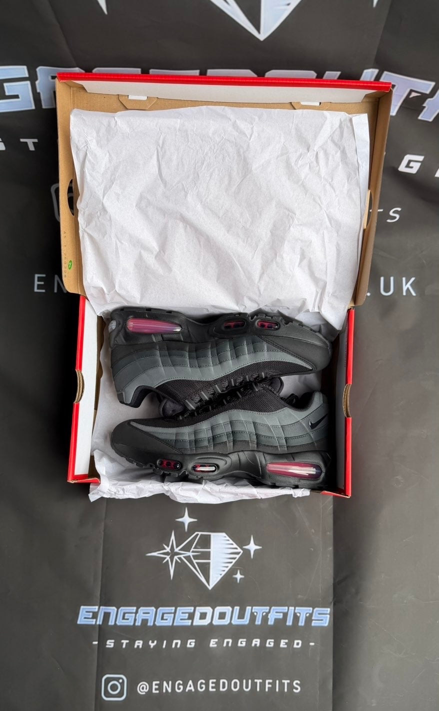Nike Air Max 95 Black Red UK 9