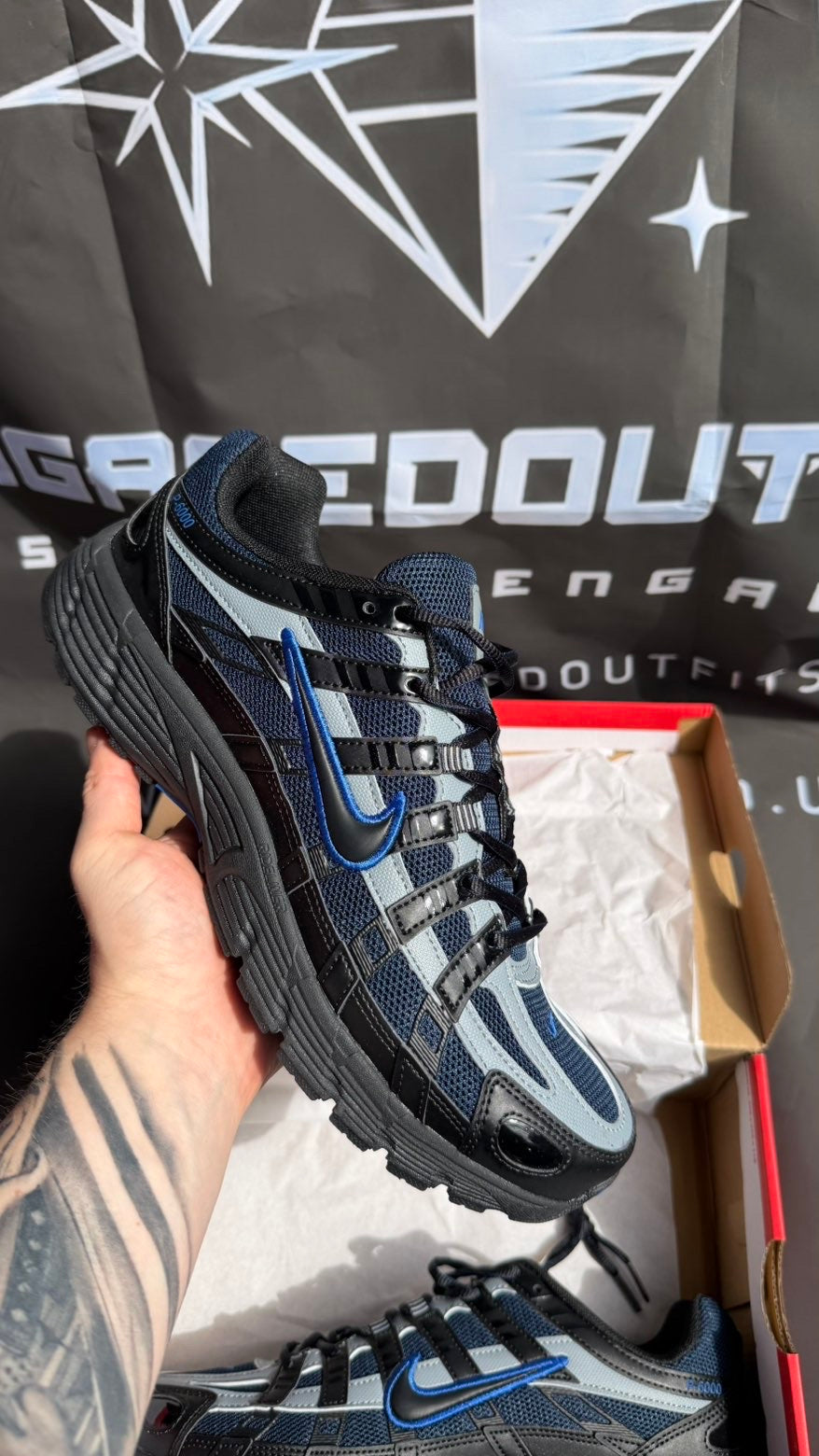 Nike P-6000 Black Blue UK 9