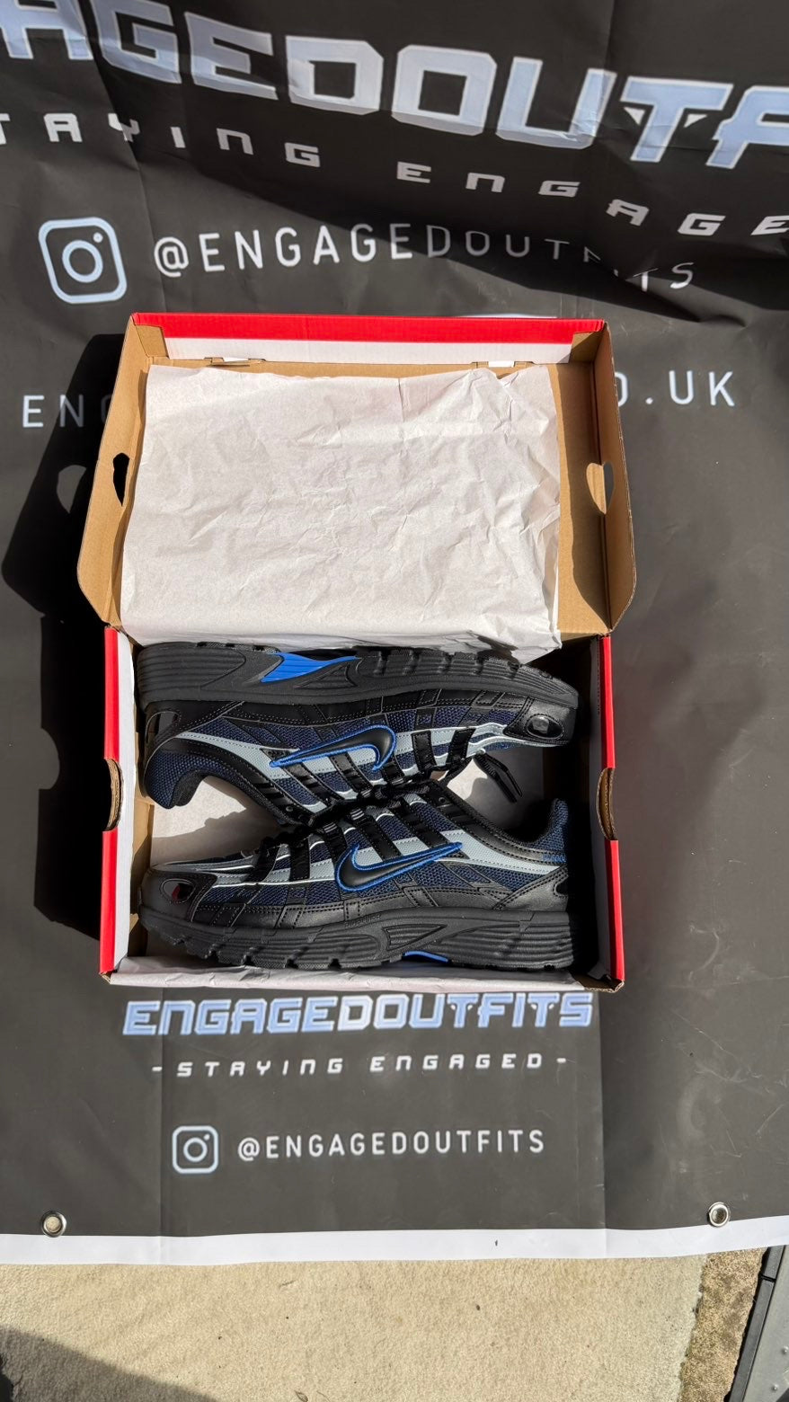 Nike P-6000 Black Blue UK 9