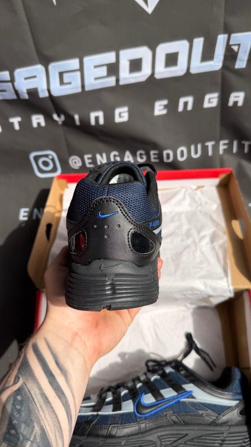 Nike P-6000 Black Blue UK 9