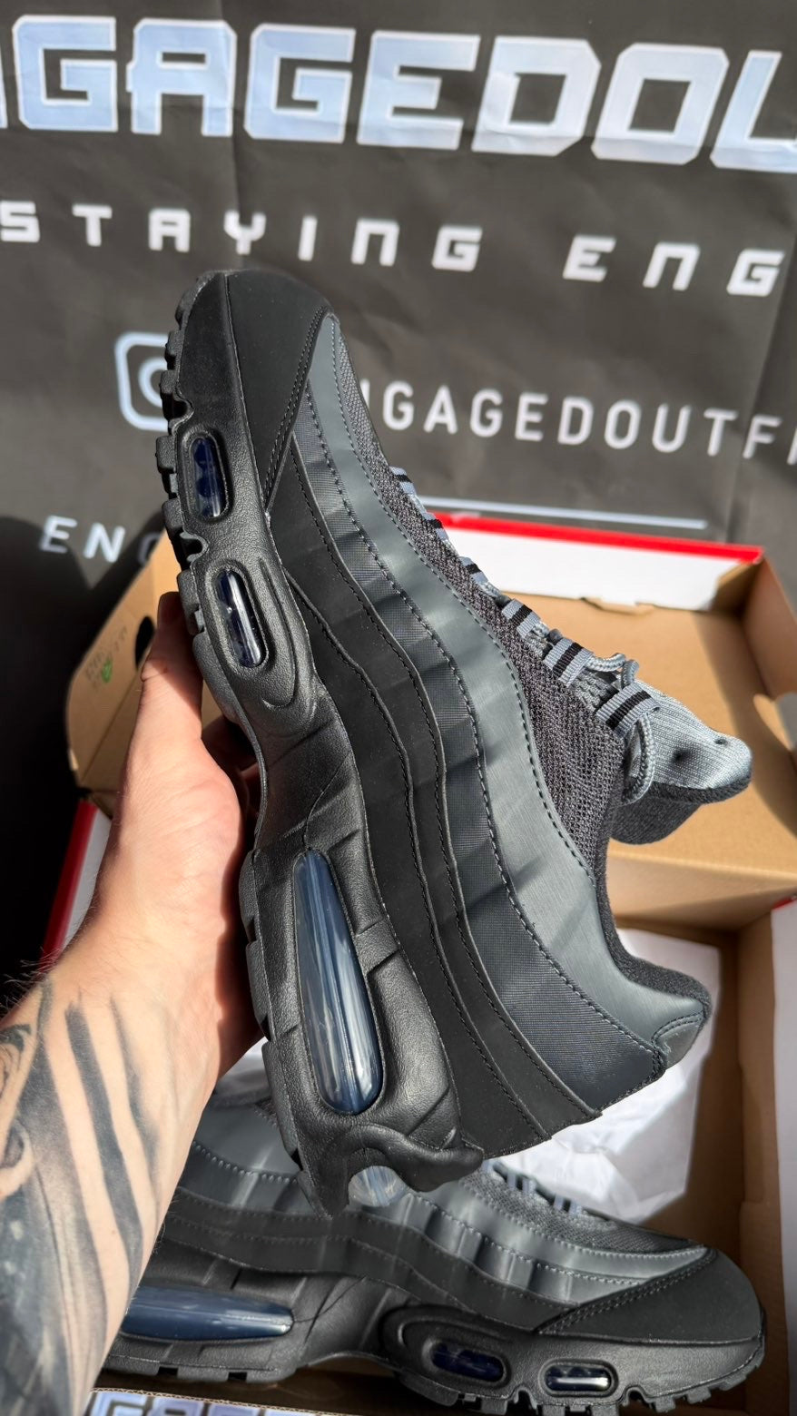Nike Air Max 95 Triple Black UK 9