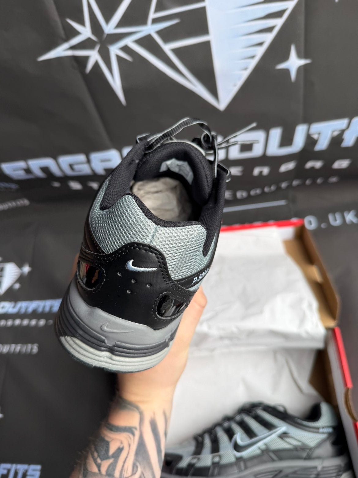 Nike P-6000 shadow grey Trainers UK 9.5 Men’s Running Shoes