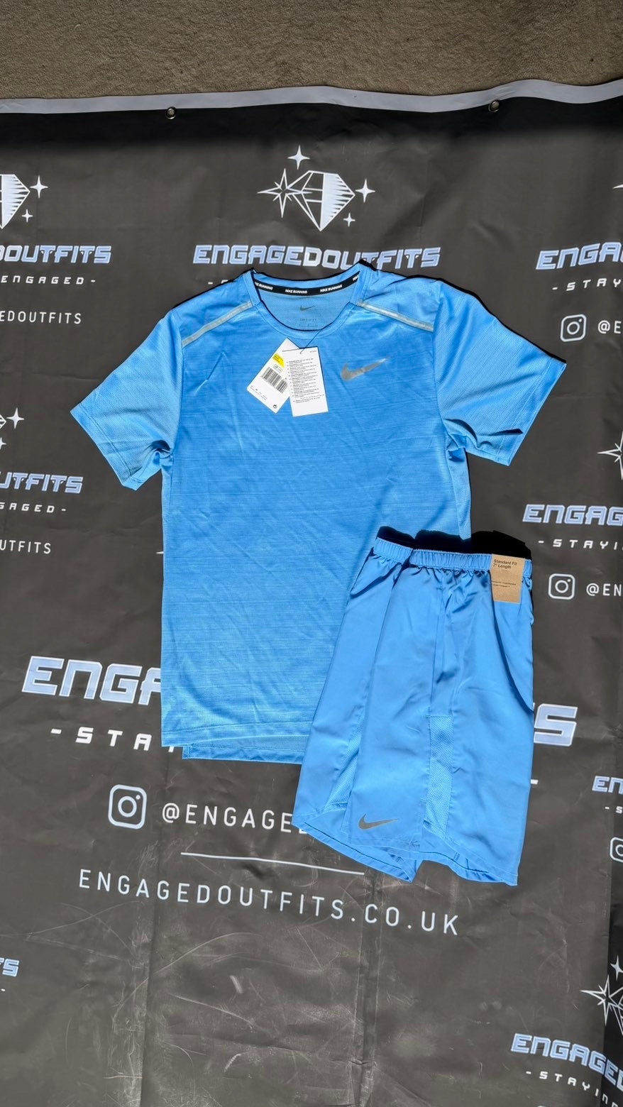 Nike Dri-FIT Miller Running Set uni Blue – Small