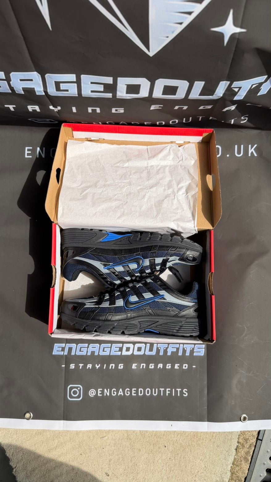 Nike P-6000 Black Blue UK 9