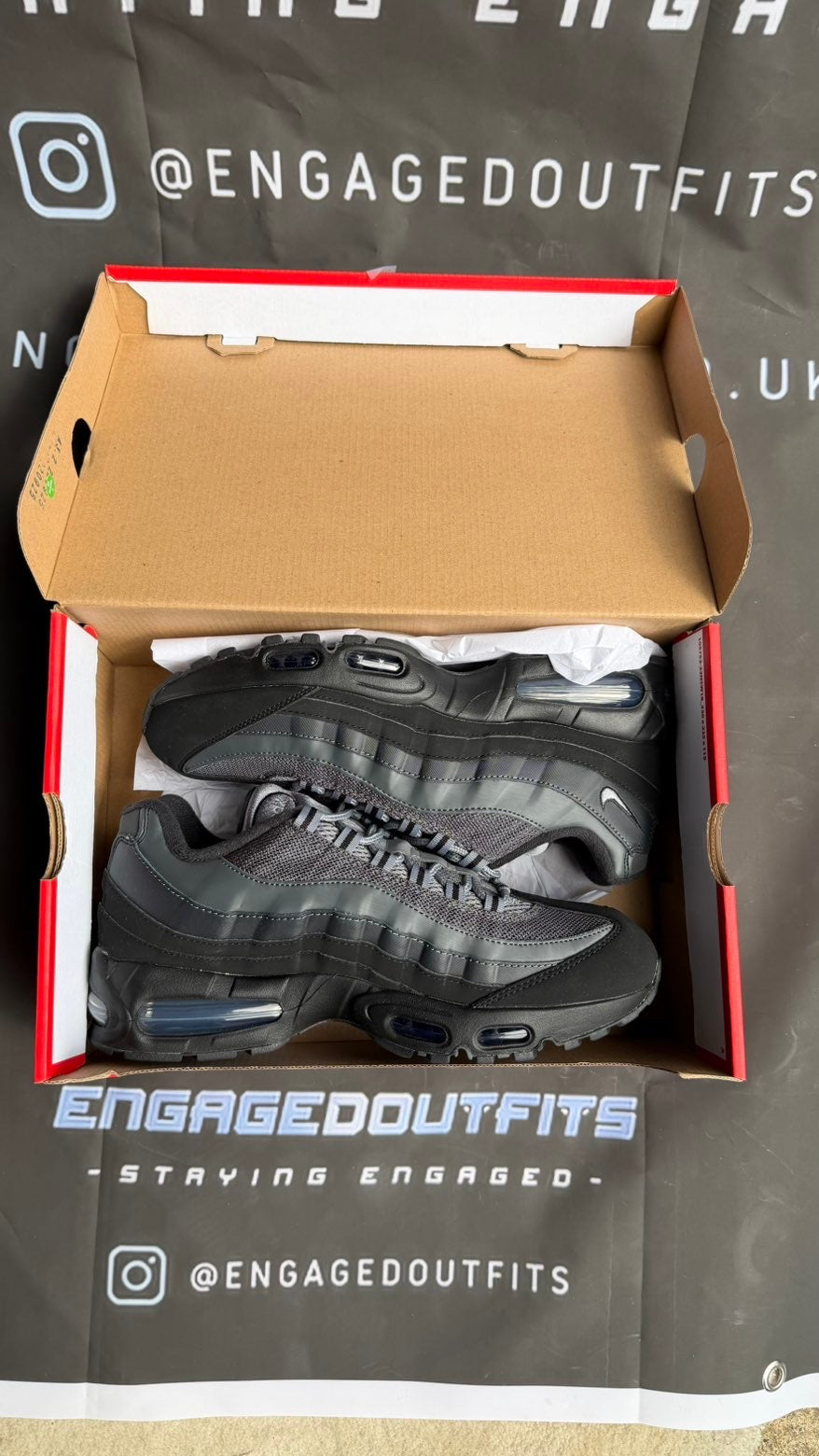 Nike Air Max 95 Triple Black UK 9