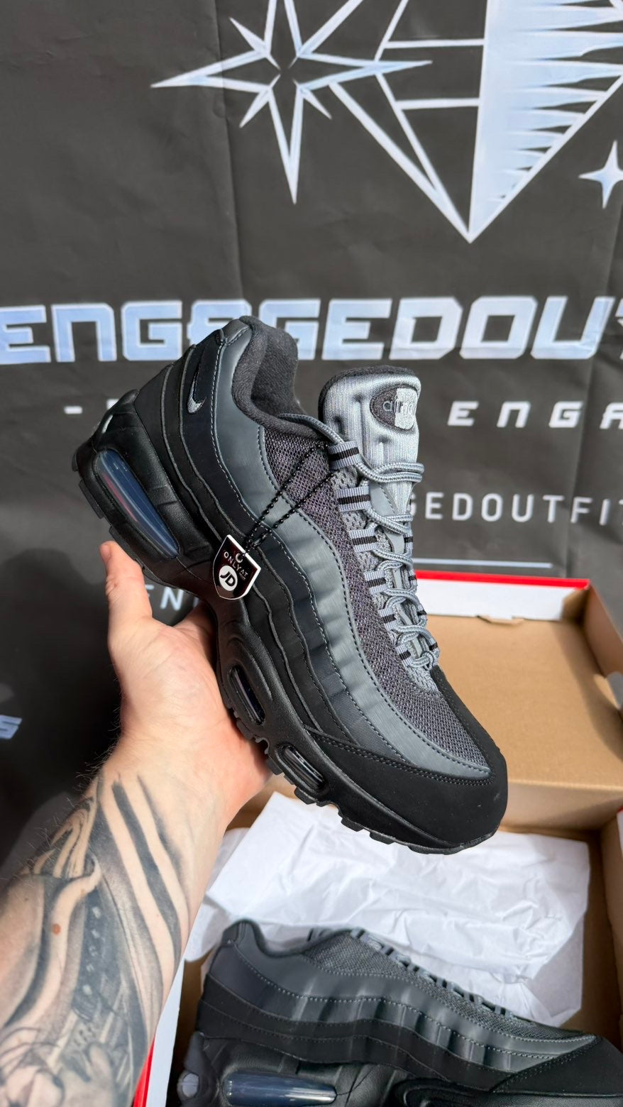 Nike Air Max 95 Triple Black UK 9