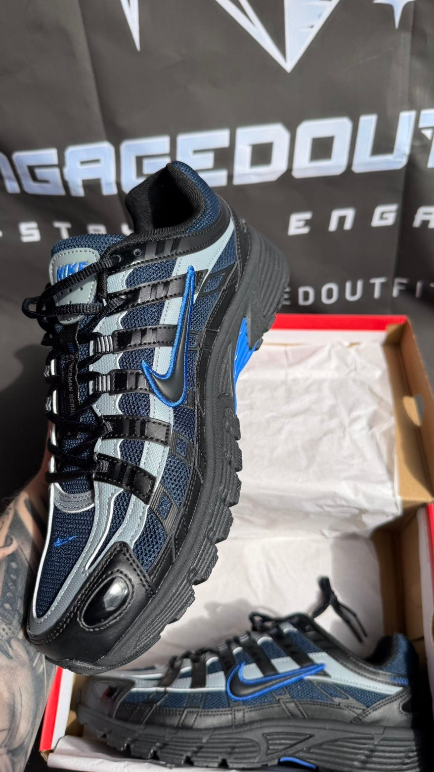 Nike P-6000 Black Blue UK 9