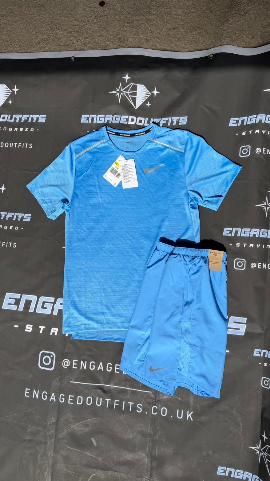 Nike Dri-FIT Miller Running Set uni Blue – Small