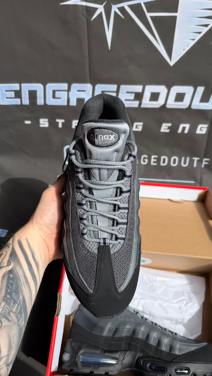 Nike Air Max 95 Triple Black UK 9