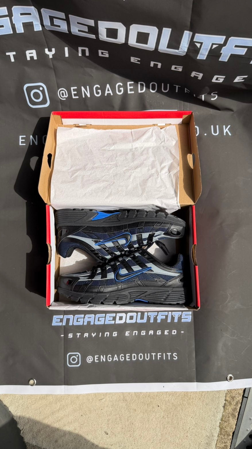 Nike P-6000 Black Blue UK 9