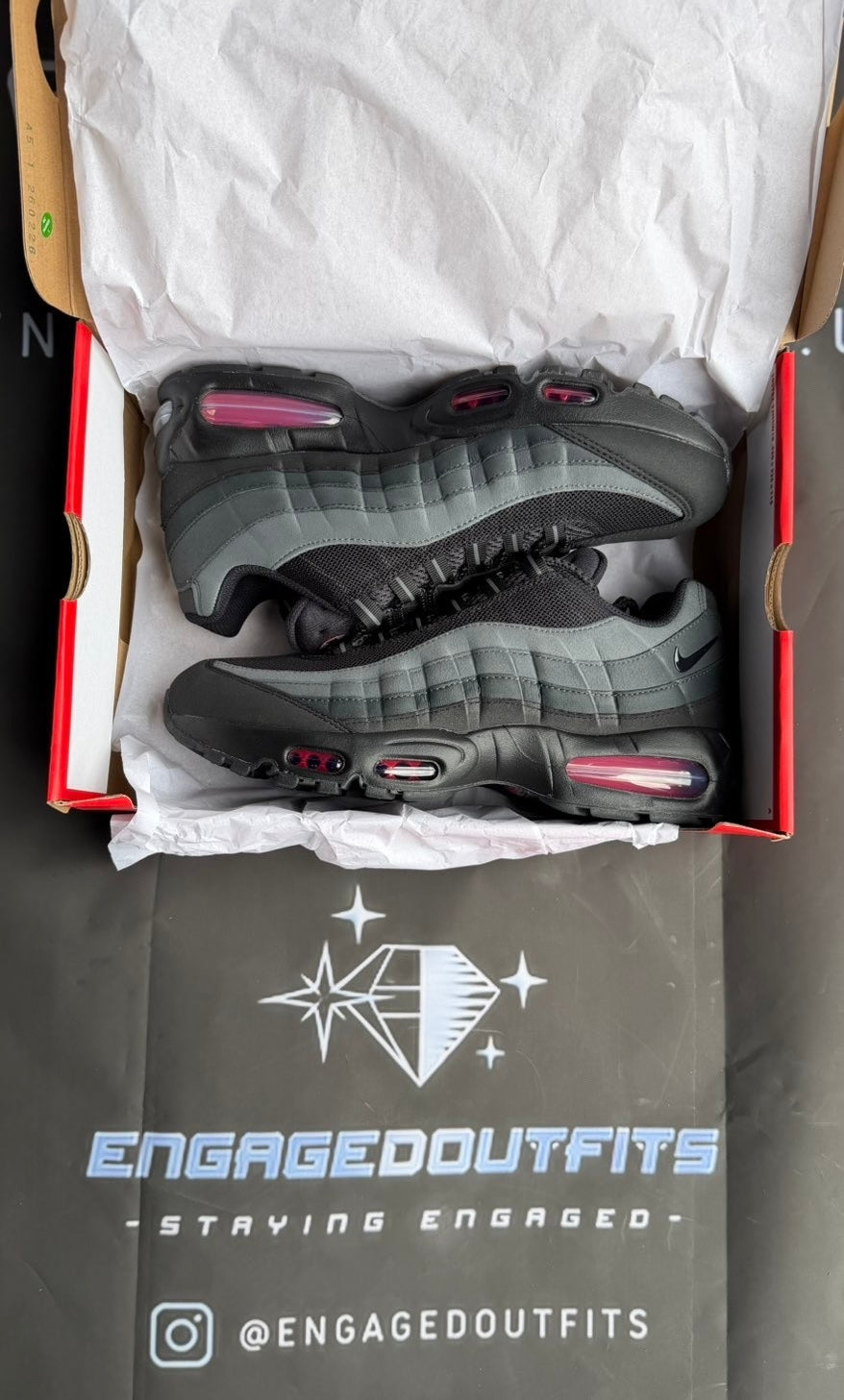 Nike Air Max 95 Black Red UK 9