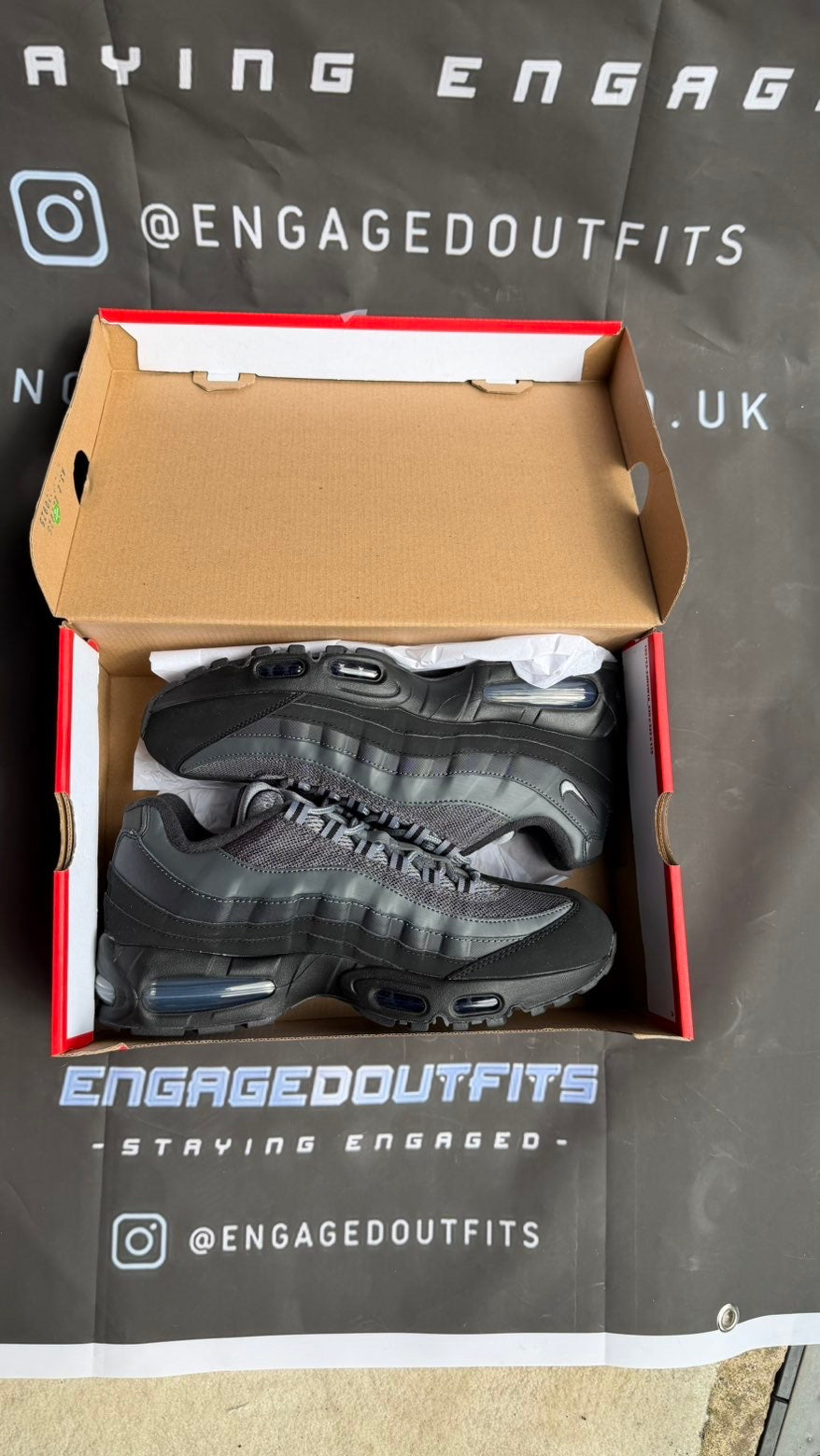 Nike Air Max 95 Triple Black UK 9