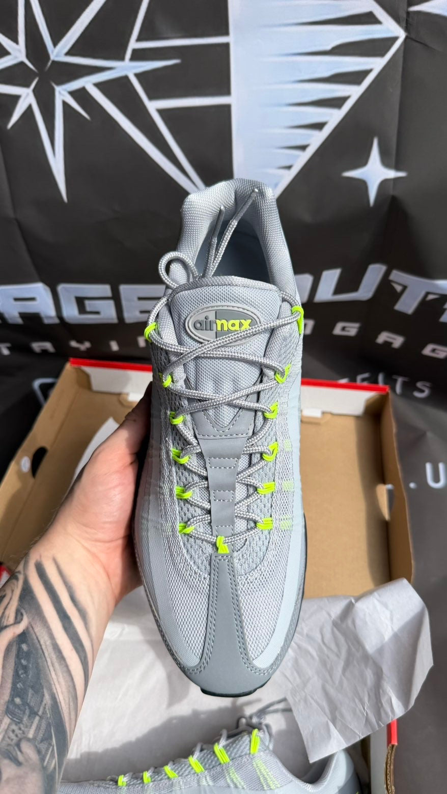 Nike Air Max 95 Grey Volt - UK 9 - Brand New