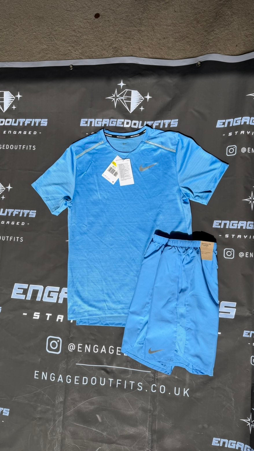 Nike Dri-FIT Miller Running Set uni Blue – Small