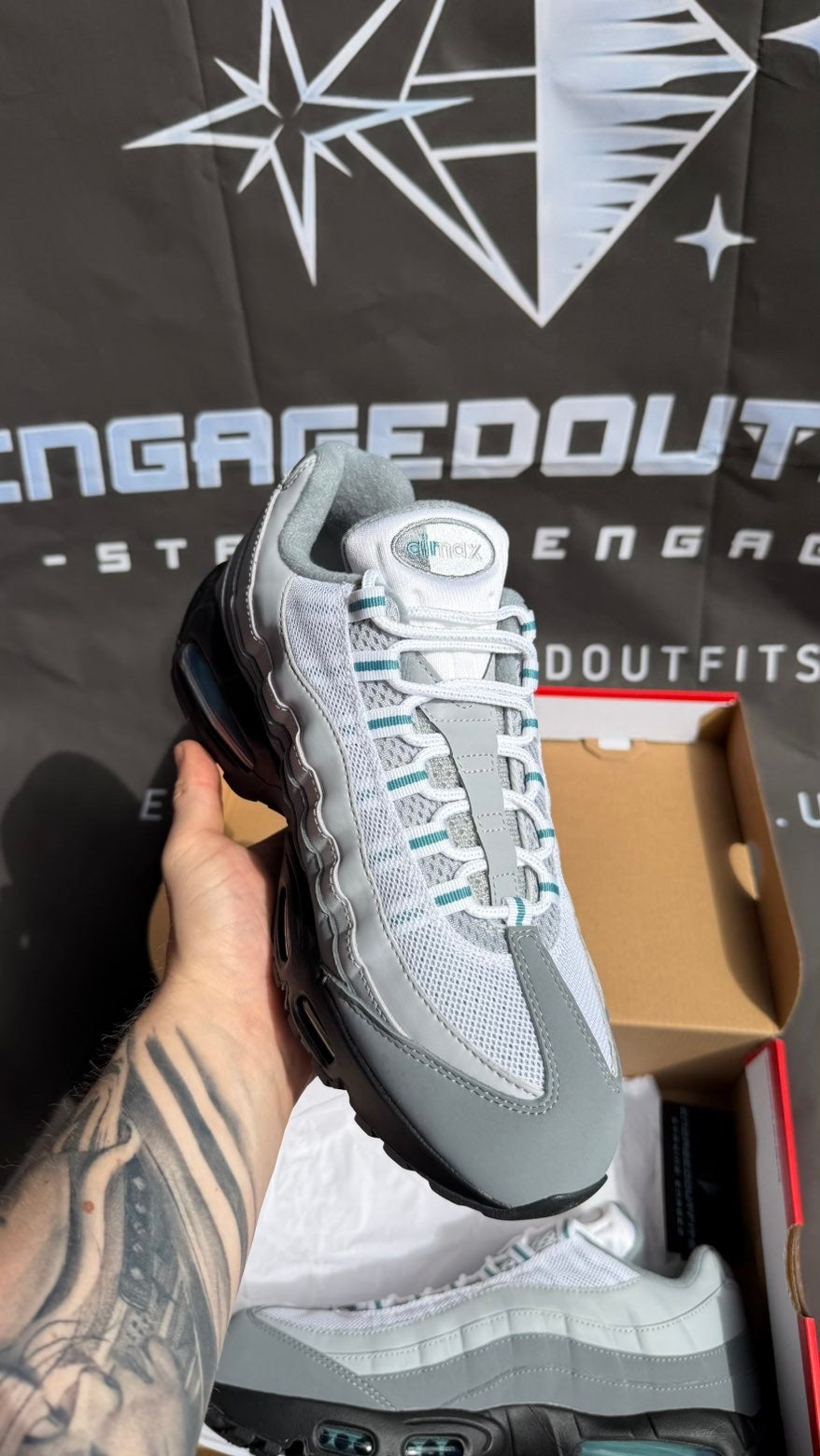 Nike Air Max 95 Grey Blue Tint UK 9