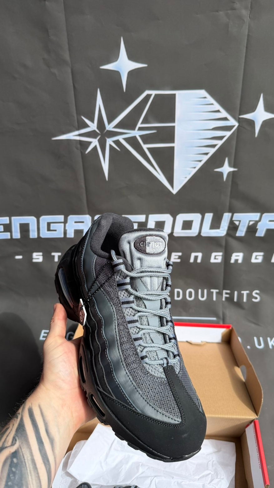 Nike Air Max 95 Triple Black UK 9