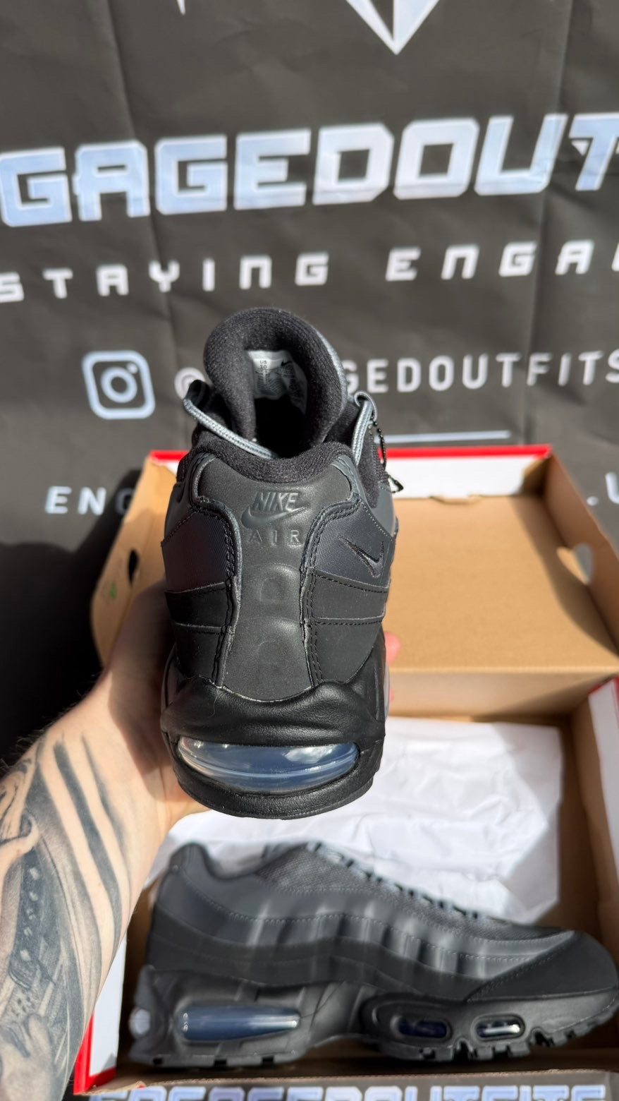 Nike Air Max 95 Triple Black UK 9